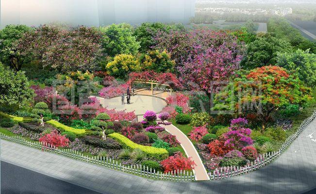 某街頭公園綠化圖片